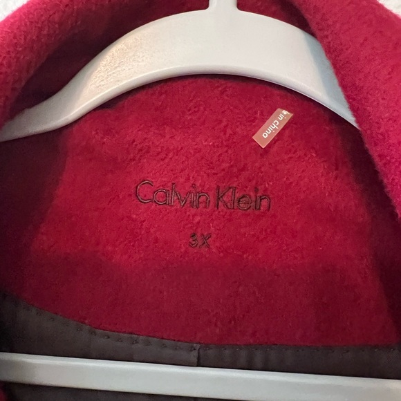 New Stunning Calvin Klein red pea coat - Picture 6 of 9